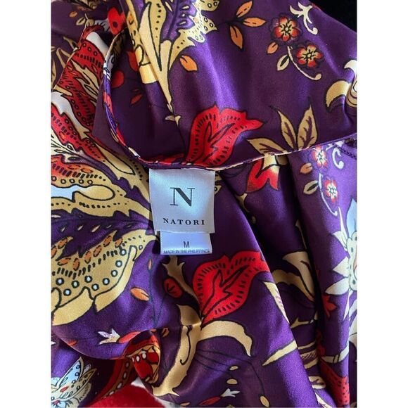 Natori purple, paisley, print adjustable strap, Nightgown size medium - Picture 5 of 5
